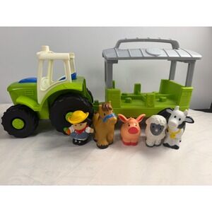 Fisher-Price Little People Caring for Animals Tractor Trailer Farm Set 5 Figures